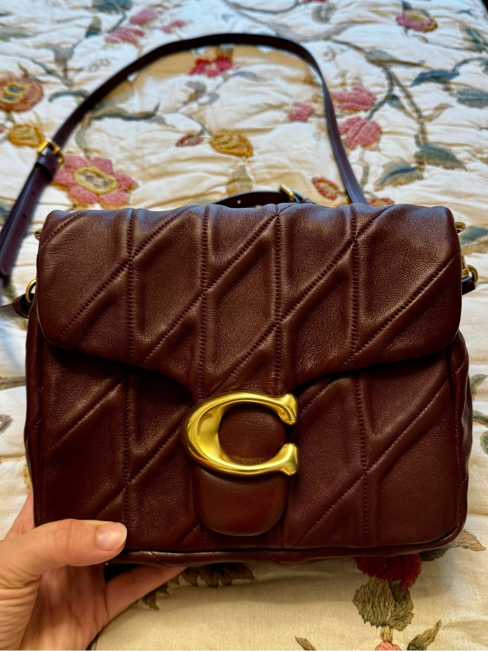 Coach Times Square Tabby 20 Quilted Leather – Merlot (Like New)